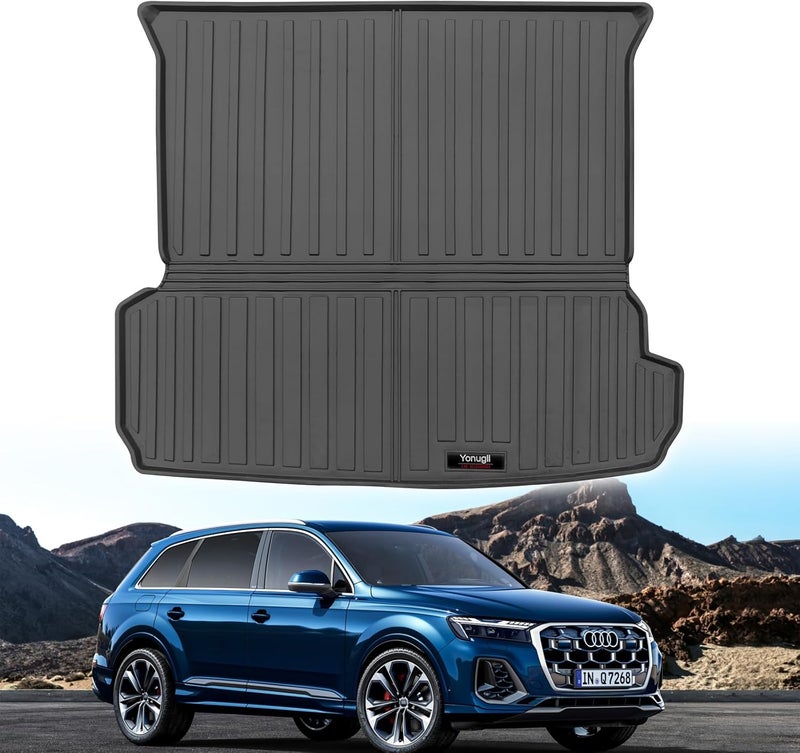 Yonugli Custom for 2017-2025 Audi Q7 SQ7 Cargo Mats Trunk Liner All Weather TPE Protection Mat Accessories (for 2017-2025 Audi Q7/SQ7) - Image 3